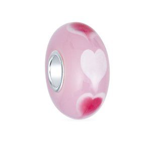 Pandora Heart Love Pink Sterling Silver Bead Charm